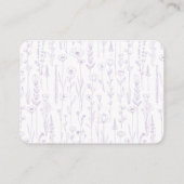 Carte D'accompagnement Wildflower Display Shower Baby Shower Lavender (Dos)