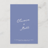 Carte D'accompagnement Wildflower Elegant Handwritten Wedding Details  (Dos)