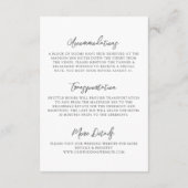 Carte D'accompagnement Wildflower Floral Wedding Details (Dos)