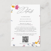Carte D'accompagnement Wildflower Garden Elegant QR Code Wedding Details (Devant)