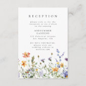 Carte D'accompagnement Wildflower Garden Wedding Reception Enclosure Card (Devant)