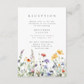 Carte D'accompagnement Wildflower Garden Wedding Reception Enclosure Card (Devant)