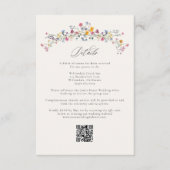 Carte D'accompagnement Wildflower Grace Elegant QR Code Wedding Details (Devant)