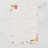 Carte D'accompagnement Wildflower Petal Elegant QR Code Wedding Details (Dos)