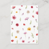 Carte D'accompagnement Wildflower Wedding Details Qr Code (Dos)