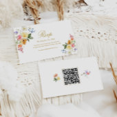 Carte D'accompagnement Wildflower Wedding QR Code RSVP Card
