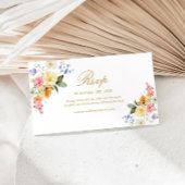 Carte D'accompagnement Wildflower Wedding QR Code RSVP Card