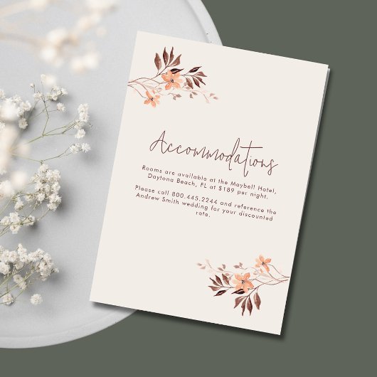 Carte D'accompagnement Wildlfower Boho Détails de l'hébergement