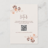 Carte D'accompagnement Wildlfower Boho QR Site Mariage (Devant)