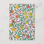 Carte D'accompagnement William Morris Grenade En Rose (Dos)