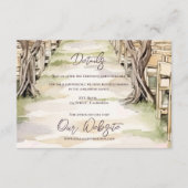 Carte D'accompagnement Winery Rustic Chic Grapevine Détails du Mariage (Devant)