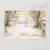 Carte D'accompagnement Winery Rustic Chic Grapevine Détails du Mariage (Dos)