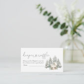 Carte D'accompagnement Winter Baby Shower Diaper Raffle Enclosure Card (Debout devant)