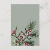 Carte D'accompagnement Winter Berries Botanical Greenery Détails du Maria (Dos)
