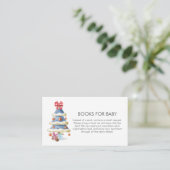 Carte D'accompagnement Winter Bow Christmas Tree Books For Baby Shower  (Debout devant)