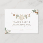 Carte D'accompagnement Winter Clothesline Baby Diaper Raffle Ticket (Devant)