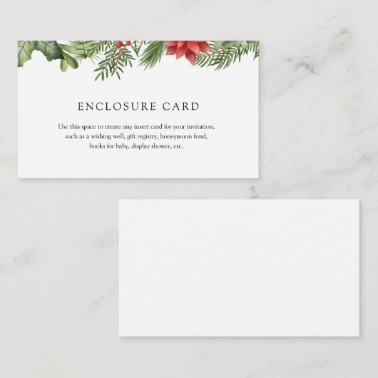 Carte d'accompagnement Winter Evergreen (Devant / Derrière)