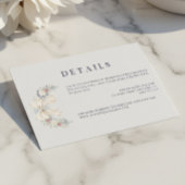 Carte D'accompagnement Winter Floral Wedding Details Enclosure Card