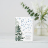 Carte D'accompagnement Winter Forest Blue C'est froid demande de livre ex (Debout devant)