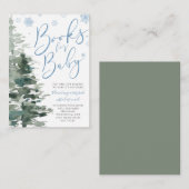 Carte D'accompagnement Winter Forest Blue C'est froid demande de livre ex (Devant / Derrière)