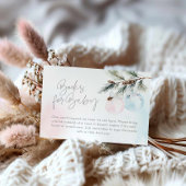 Carte D'accompagnement Winter Gender Reveal Livres pour bébé