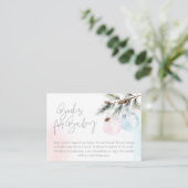 Carte D'accompagnement Winter Gender Reveal Livres pour bébé (Debout devant)
