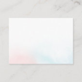 Carte D'accompagnement Winter Gender Reveal Livres pour bébé (Dos)