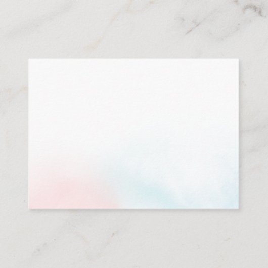 Carte D'accompagnement Winter Gender Reveal Livres pour bébé (Dos)