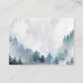 Carte D'accompagnement Winter Mountain Blue Snowflakes Demande de réserva (Dos)