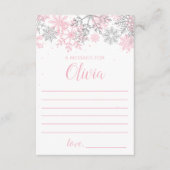 Carte D'accompagnement Winter Onederland Time Capsule message Pink Silver (Devant)