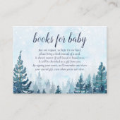 Carte D'accompagnement Winter Rustic Pine Tree Forest Livres Pour Bébé (Devant)