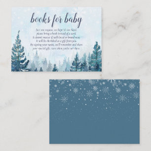 Carte D'accompagnement Winter Rustic Pine Tree Forest Livres Pour Bébé
