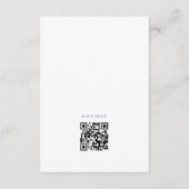 Carte D'accompagnement Winter Sky Navy and Gold Floral Wedding (Dos)