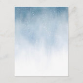 Carte D'accompagnement Winter Snowy Mountain Forest Détails du Mariage (Dos)