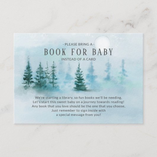 Carte D'accompagnement Winter Wonderland Baby shower Book for Baby Card (Devant)