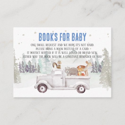 Carte D'accompagnement Winter Wonderland, Books for Baby. Apportez Un Liv (Devant)