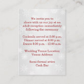 Carte D'accompagnement Winter Wonderland, Coeurs joints Insertion - Rouge (Dos)