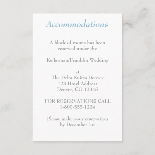 Carte D'accompagnement Winter Wonderland, Coeurs joints Mariage Enclôture (Dos)