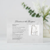 Carte D'accompagnement Winter Wonderland Mariage Directions (Debout devant)