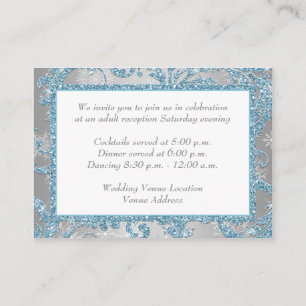 Carte D'accompagnement Winter Wonderland Mariage Réception Insertion