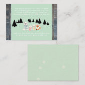 Carte D'accompagnement Winter Woodland Forest Animal Douche Demande de ré (Devant / Derrière)