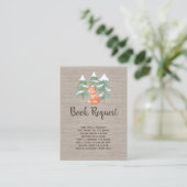 Carte D'accompagnement Winter Woodland Fox Demande de livre Insertion d'i (Debout devant)