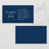 Carte D'accompagnement Wish ou Fonds pour lune de miel, Script moderne, b (Devant / Derrière)