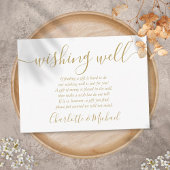 Carte D'accompagnement Wish Signature Script Mariage or