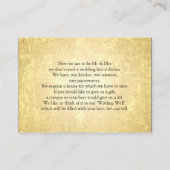 Carte D'accompagnement Wishing well Gold Foil Look Stars Confetti (Dos)