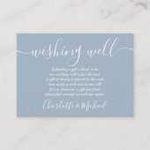 Carte D'accompagnement Wishing Well Signature Script Dusty Blue Mariage (Devant)