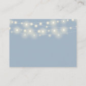 Carte D'accompagnement Wishing well String lumières Dusty Blue Mariage (Dos)