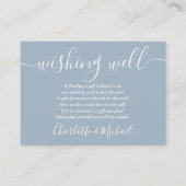 Carte D'accompagnement Wishing well String lumières Dusty Blue Mariage (Devant)