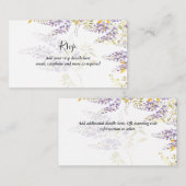 Carte D'accompagnement Wisteria moderne violet Mariage QR Code RSVP (Devant / Derrière)