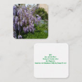 Carte d'accompagnement Wisteria Violet Vert (Devant / Derrière)